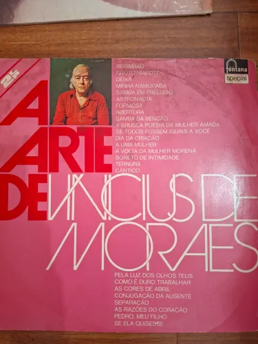 Disco de Vinil A arte de vinicius de moraes