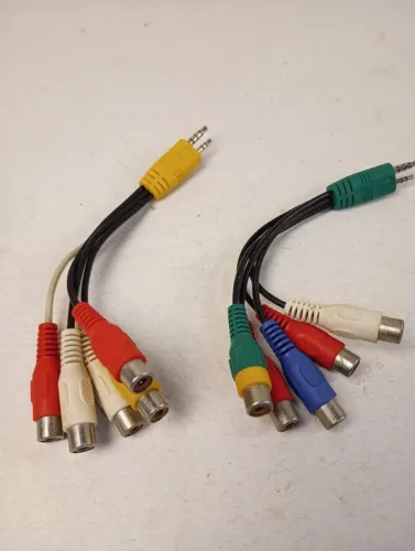 Kit 2 Cabos Adaptadores P2 / P3 para RCA Fêmea (Smart TV, DVD, Games, Receptores)