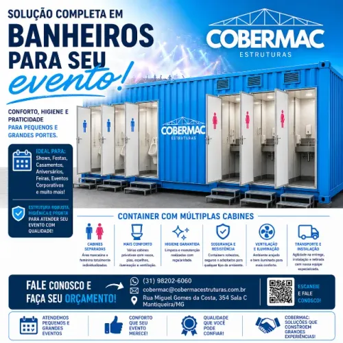 CONTAINER BANHEIRO PARA EVENTOS