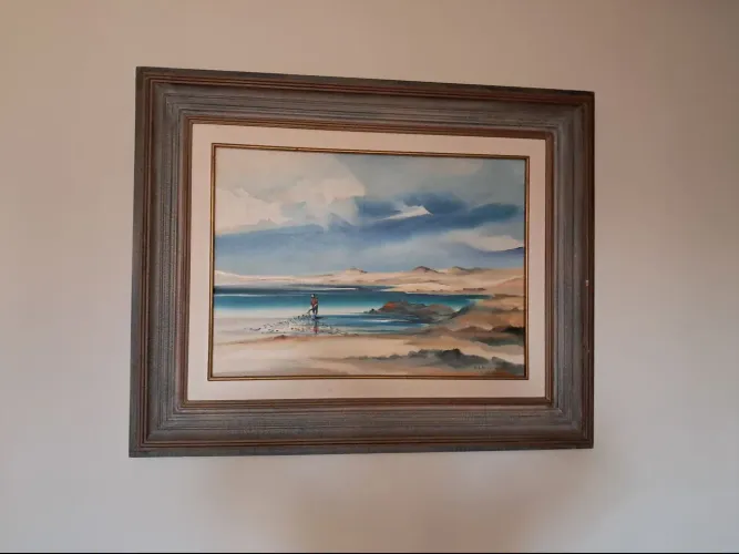 Quadro pintura em aquarela 85cm x 100 cm