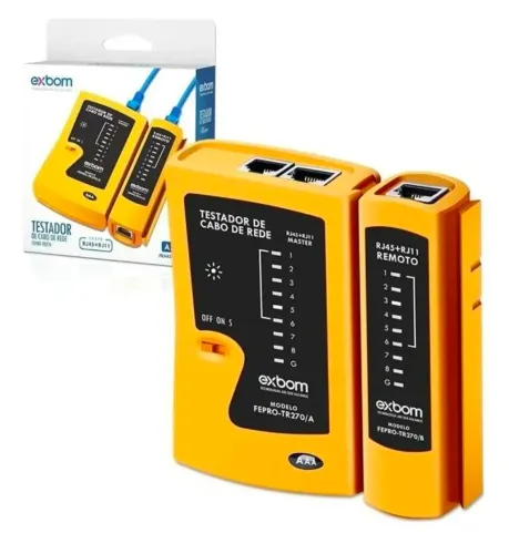 Testador Teste Crimpagem Cabo Rede Lan Rj45 Rj11 EXBOM FEBRO-TR270