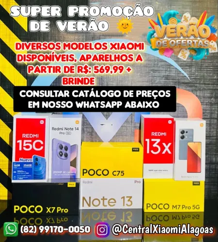 XIAOMI POCO X7 5G, POCO M8 PRO 5G E DIVERSOS MODELOS DISPONÍVEIS 