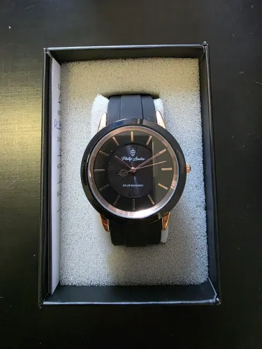 Relógio Phillip London Solar Stonehenge Rose Black 40mm