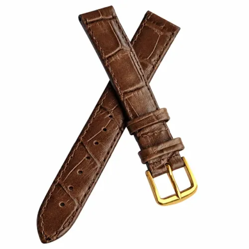 Pulseira Chainon Couro Bovino Cg331416 P/ Relógio