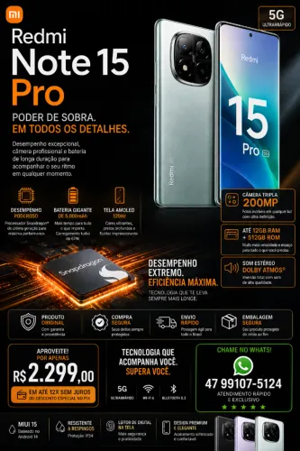 Celular Redmi Note 15 Pro 5G