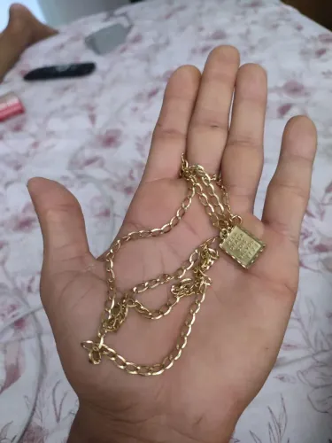 Vendo colar banhado a ouro 18kl , faço trocas na gambira tbm