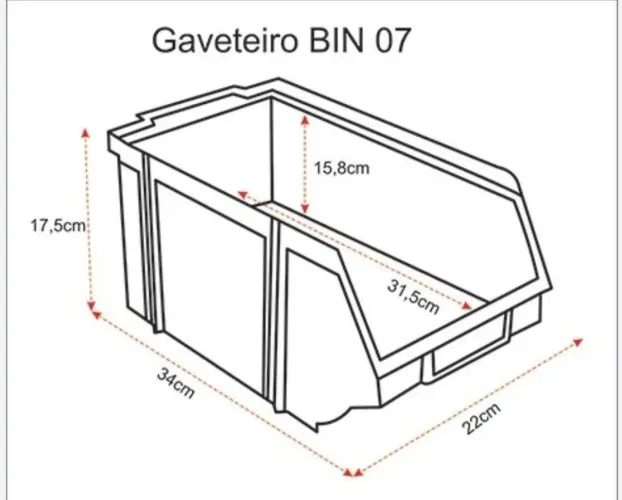 CAIXA PLASTICA ORGANIZADORA MARFINITE BIN7
