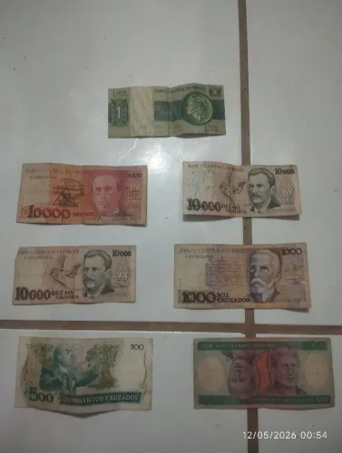 Cédulas antigas para colecionadores