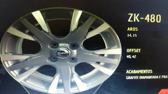 Roda aro 14 fiat Palio sporting diamantada com grafite jogo novo