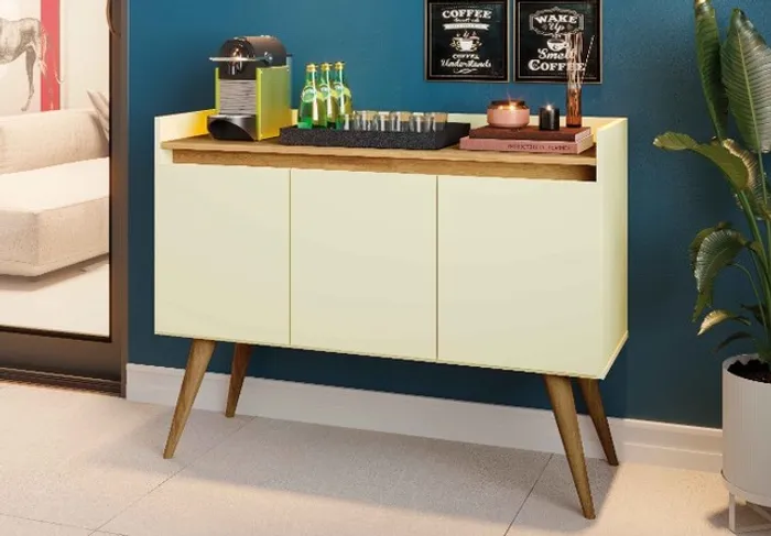 Buffet Gold 3P Perola.Mel Até 12x - Frete Grátis