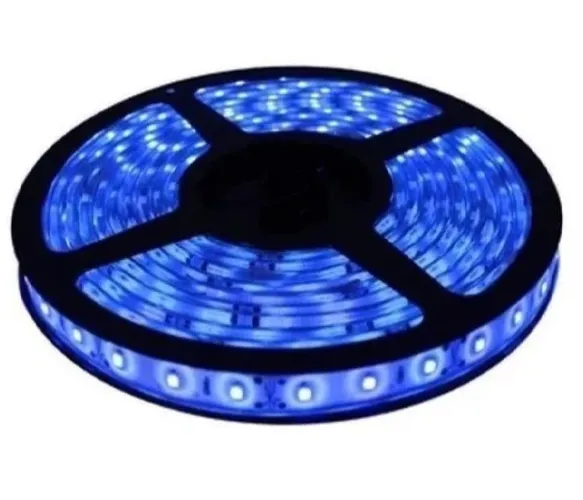 Fita Led Rolo 5 Mts 60 Leds Azul Frio Prova DAgua + Fonte 12v