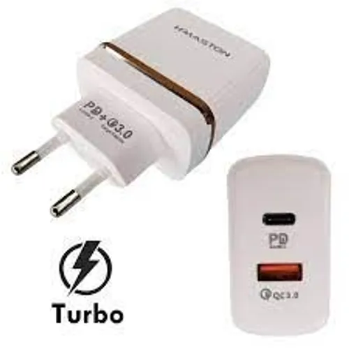 Fonte de Carregador Type-C Usb Android e  Ios H'Manston Pro 9.1, 48W Turbo Power Motorola 