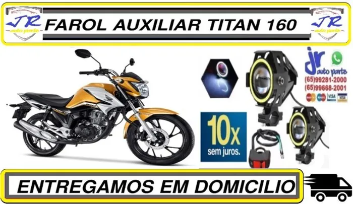 Par Farol de Milha Led Angel Eyes Titan 160 2022