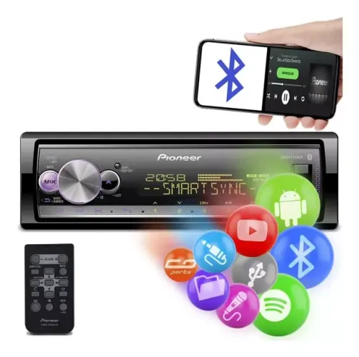 Som Automotivo Pioneer MVH X7000 - Com USB e Bluetooth