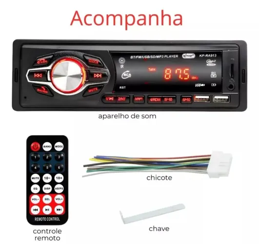 Som Automotivo bluetooth 5.0 (240rms)