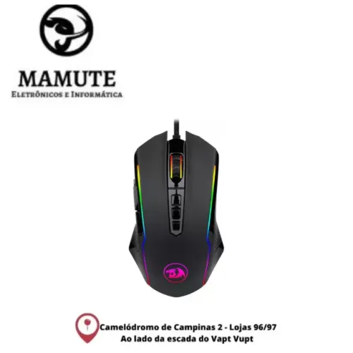 Redragon Mouse Gamer Ranger Preto Rgb 12400 Dpi M910-rgb