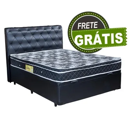 Base Baú Viúva + Colchão D45 20cm + Cabeceira - Frete Grátis e Conforto Garantido!