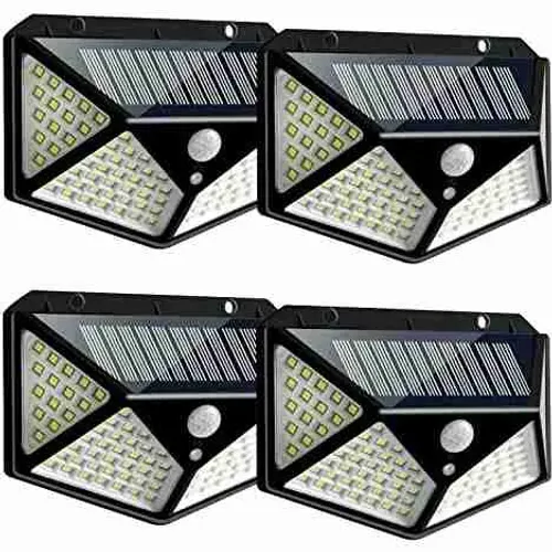 Luminária Solar com 100 Led, sensor de presença e Luminosidade