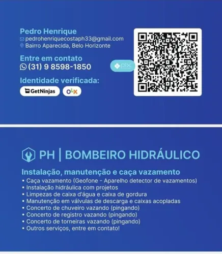 Bombeiro hidráulico , instalação manutenção e caça vazamentos (Geofone)