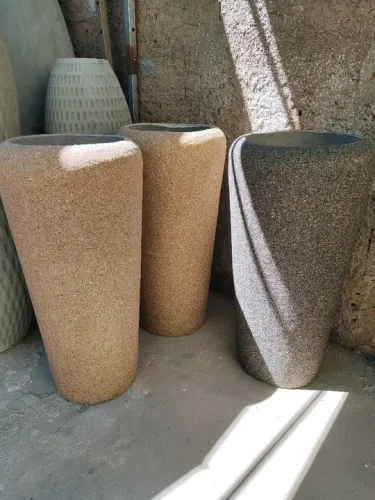 Vasos de cimento com fibra