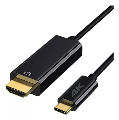 Cabo Type C Macho Para Hdmi Macho 3 Mts Usb-C 4K - 3 Metros