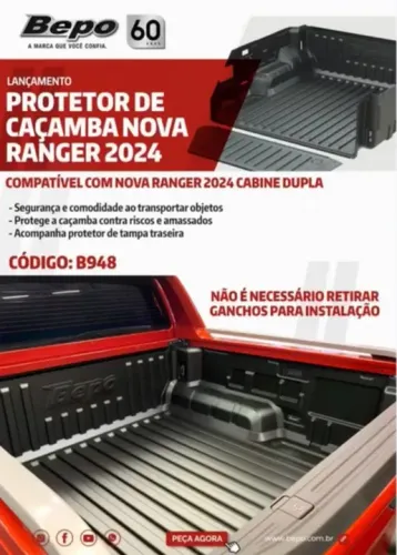 Protetor de Caçamba da Nova Ranger 2024