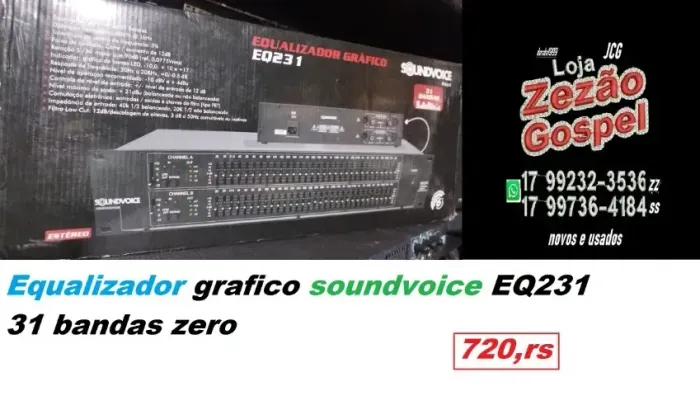 equalizador grafico soundvoice EQ231 31 bandas ZERO