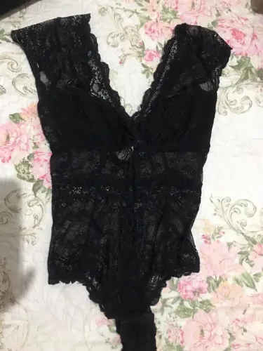 Body renda preto 