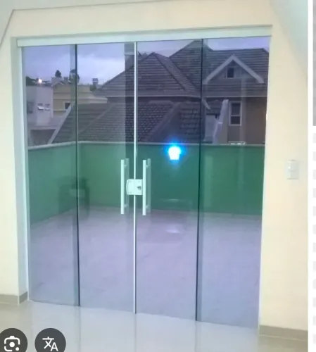 Porta de vidro 4folhas 8mm temperado 210x200 pronta entrega