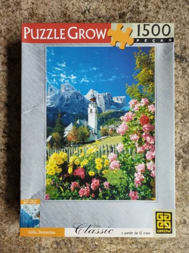 Quebra-cabeça Itália, Dolomitas- Puzzle Grow ano 2009- 1500 peças