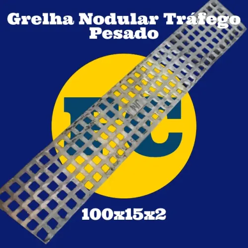 Grelha Ferro Fundido Quadriculada 100X15-Tráfego pesado