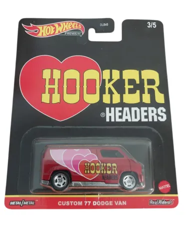 Hot Wheels Premium Hooker Headers Custom 77 Dodge Van