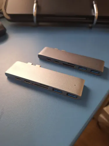 2 Adaptadores Macbook Pro Tipo C 7 em 1 HD 4K Leitor de Cartão e Hub