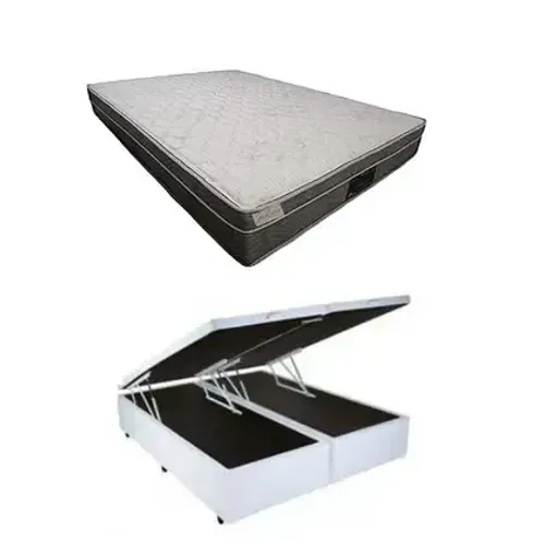 Cama Baú e Colchão Queen Size Riviera