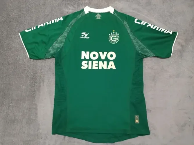 Camisa Oficial Goiás Topper 2004, #6 (de Jogo), tamanho GG (56x76-82cm).