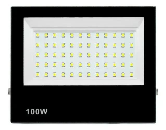 Refletor Led 100w Bivolt Para Residências, Empresas, Fazendas, Estradas