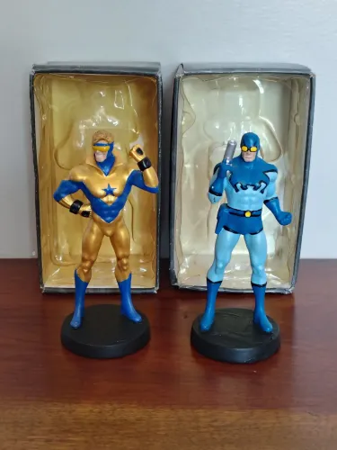 Figuras de Chumbo DC Comics Gladiador Dourado e Besouro Azul