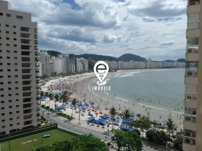 APARTAMENTO À VENDA COM VARANDA GOURMET E VISTA PARA O MAR - GUARUJÁ