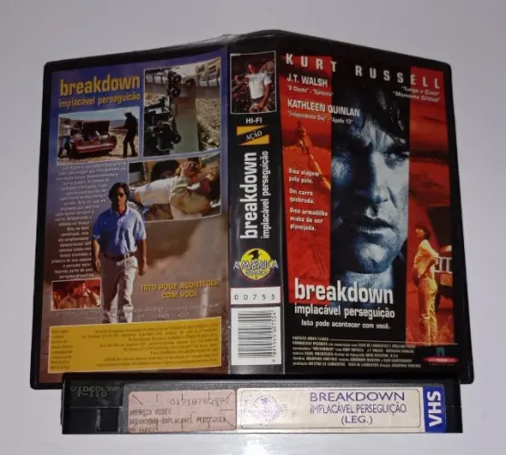 VHS Legendado Breakdown Kurt Russell