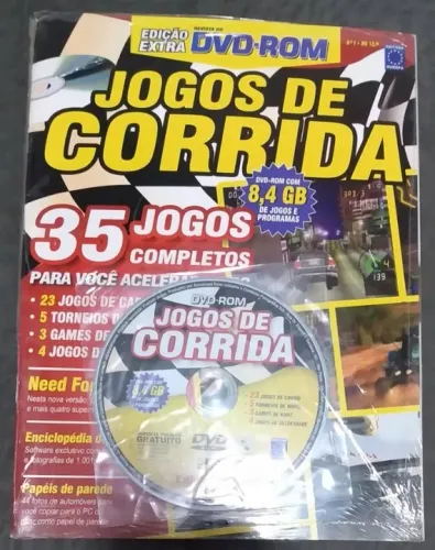 Revista Dvd-rom Nº 1 + Dvd 35 Jogos De Corrida Completos
