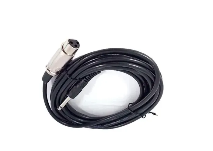 Cabo Adaptador para Microfone Xlr Fêmea P10 5 Metros