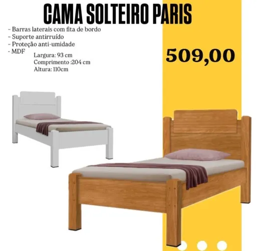 Cama solteiro paris- FRETE GRATIS / ENTREGA HOJE!!