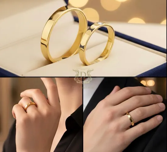 Par de alianças em ouro 18k 750 em Promoção!