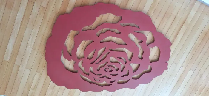 Quadro Rosa Vazado Decorativo
