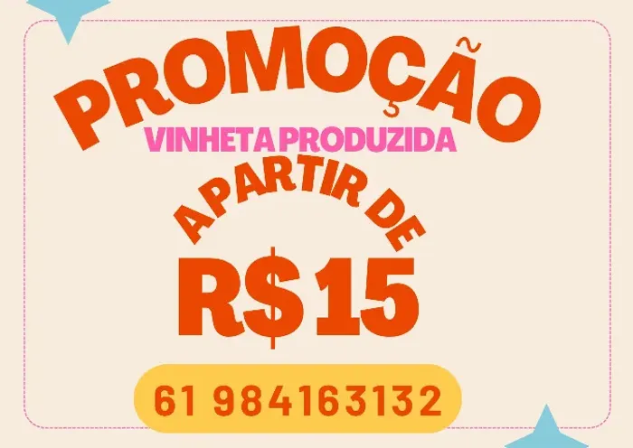 vinhetas em promoção.