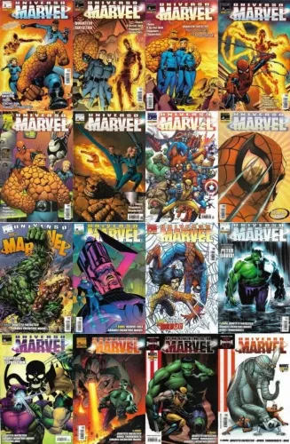 Revistas Universo Marvel - números 1 a 16 - Quarteto Fantástico Hulk Thunderbolts Thanos
