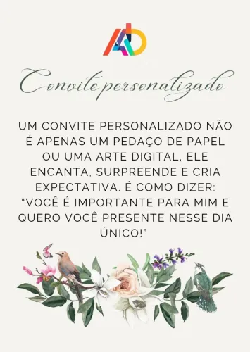 Convite personalizado: casamento, aniversário, batizado, formatura ou qualquer celebração 