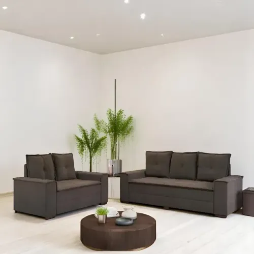 Promoção Sofá 2 e 3 lugares Barcelona Marrom (Produto Novo)