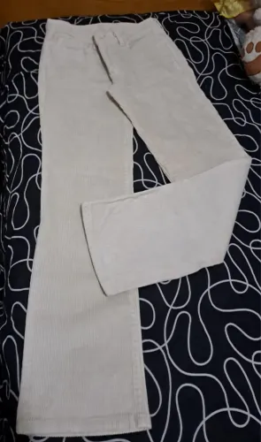 Calça Veludo Cotelê com Elastano
