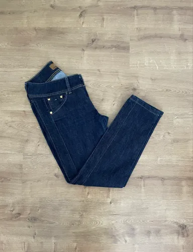 Calça jeans feminina tam 42 azul escuro DTA